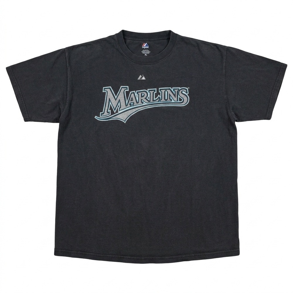 Vintage Florida Marlins Hanley Ramirez Majestic Shirt‎ XL Black MLB Player Tee